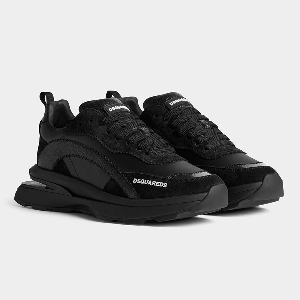 ⬛️ Dsquared2 Slash Sneakers Black Size 44 Like New Worn Twice